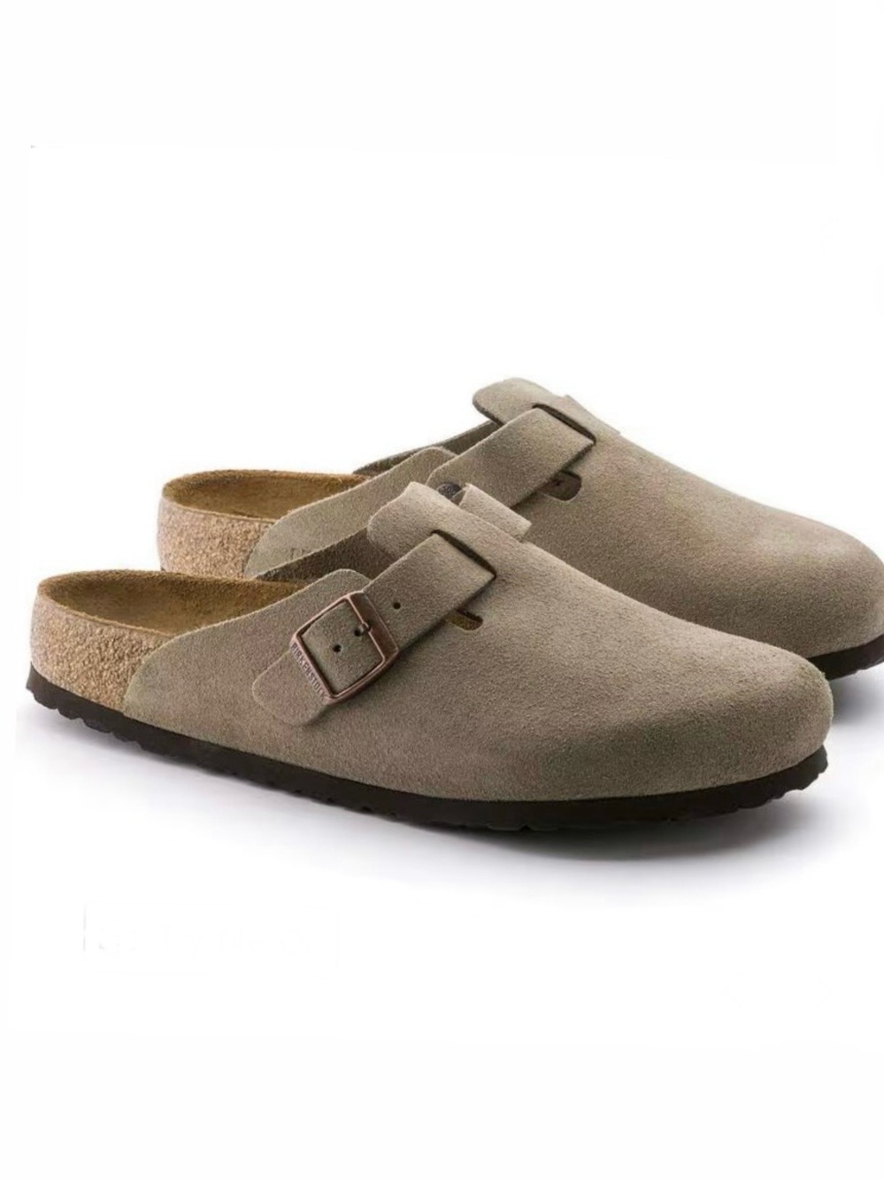 Birkenstock Boston Suede Clog - Taupe Suede - Woman Size 11